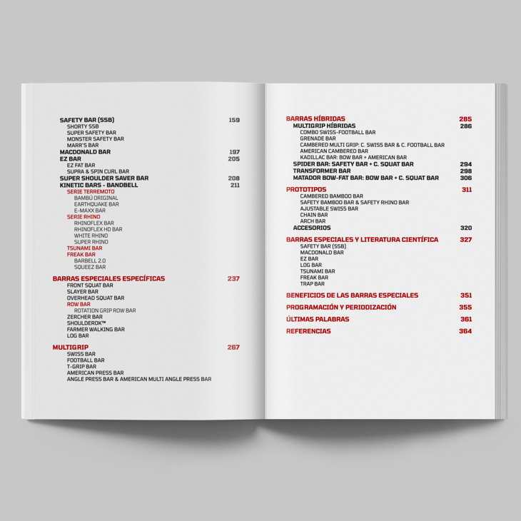 Indice libro barras especiales 2 Powerlifting